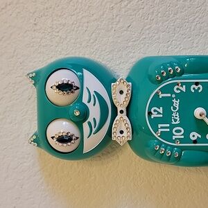 Jeweled Green Beauty Kit-Cat Klock clock SUPER RARE